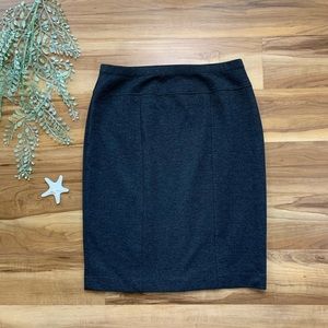 Ellen Tracy Women’s Charcoal Grey Stretchy Pencil Skirt, Size Small